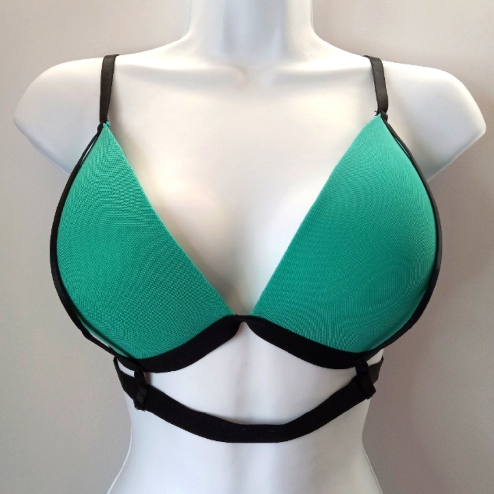 Body Frosting Striped Strappy Caged Bra